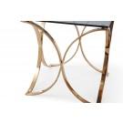 Modrest Reklaw Modern Smoked Glass & Rosegold End Table