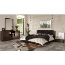 Nova Domus Fantasia - Contemporary Walnut and Dark Grey Bed image