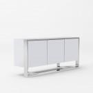 Modrest Fauna - Modern White High Gloss & Stainless Steel Buffet image