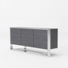 Modrest Fauna - Modern Elm Grey & Stainless Steel Buffet