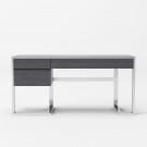 Modrest Fauna - Modern Elm Grey & Stainless Steel Desk