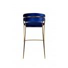 Modrest Brandy Modern Blue Fabric Bar Stool (Set of 2)