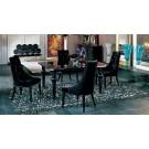 A&X Charlotte - Black Velour Dining Chair (Set of 2)