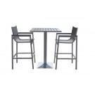 Renava Gulf Outdoor White & Grey Bar Table Set