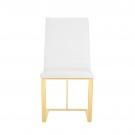 Modrest Frankie - Contemporary White & Gold Dining Chair image