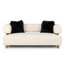 Divani Casa Gannet - Glam Beige Fabric Loveseat image