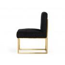 Modrest Garvin - Glam Black and Gold Fabric Accent Chair