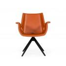 Modrest Hiawatha - Modern Cognac Eco-Leather Dining Chair image