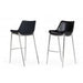 Modrest Hooper - Modern Black Eco-Leather Bar Stool (Set of 2) image