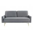 Divani Casa Huffine - Modern Grey Fabric Sofa image