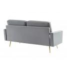 Divani Casa Huffine - Modern Grey Fabric Sofa