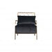 Divani Casa Ignacio - Glam Black Velvet & Gold Accent Chair image