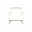 Divani Casa Ignacio - Glam White Velvet & Gold Accent Chair image