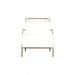 Divani Casa Ignacio - Glam White Velvet & Gold Accent Chair image