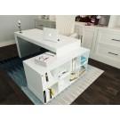 Modrest Soul - Modern Contemporary Office Desk with Attached Cabinet