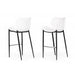 Modrest Ithaca - Modern White Leatherette Bar Stool (Set of 2) image