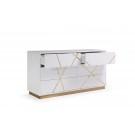 Modrest Nixa  Modern White & Gold Dresser