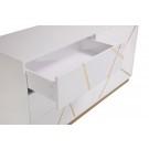 Modrest Nixa  Modern White & Gold Dresser