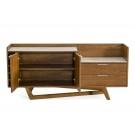 Modrest James - Contemporary Walnut & White Buffet