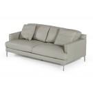 Divani Casa Janina - Modern Light Grey Leather Sofa image