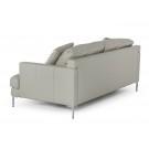 Divani Casa Janina - Modern Light Grey Leather Sofa