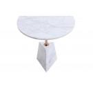 Modrest Jeanette - Contemporary White Marble & Rosegold End Table