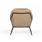 Modrest Jennifer - Industrial Taupe Eco-Leather Accent Chair