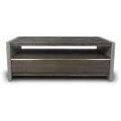 Modrest June - Modern Dark Grey Concrete & Walnut Coffee Table