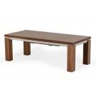 Modrest Maxi - Modern Walnut & Stainless Steel Dining Table