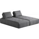 Divani Casa Edgar - Modern Grey Fabric Modular Sectional Sofa