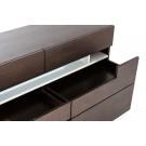 Modrest Ceres - Contemporary Brown Oak and Grey Dresser w/ LED Light image