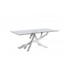 Modrest Legend Modern Glass & Stainless Steel Dining Table