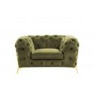 Divani Casa Sheila - Transitional Green Fabric Chair image