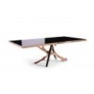 Modrest Legend - Modern Black Glass & Rosegold Dining Table image