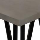 Modrest Richmond Modern Concrete & Black Metal End Table