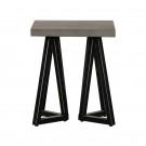 Modrest Richmond Modern Concrete & Black Metal End Table