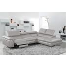 Divani Casa Maine - Modern Medium Grey Eco-Leather Right Facing Sectional Sofa with Recliner image