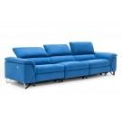 Divani Casa Maine - Modern Blue Fabric Sofa w/ Electric Recliners image