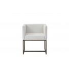 Modrest Marty - Modern Off-White & Copper Antique Brass Dining Chair image