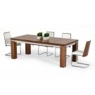 Modrest Maxi - Modern Walnut & Stainless Steel Dining Table image