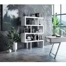 Modrest Maze Modern White High Gloss Bookcase image