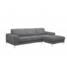 Divani Casa Forli - Modern Grey Fabric Right Facing Sectional Sofa