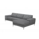 Divani Casa Forli - Modern Grey Fabric Right Facing Sectional Sofa