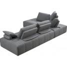 Divani Casa Edgar - Modern Grey Fabric Modular Sectional Sofa