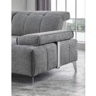 Divani Casa Nash - Modern Grey Fabric Sectional Sofa Adjustable Backrest