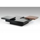 Modrest Ambry Modern Walnut and Black Coffee Table