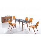 Zeppelin - Modern Orange Dining Chair (Set of 2)