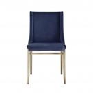 Modrest Mimi - Contemporary Blue Velvet & Antique Brass Dining Chair (Set of 2) image