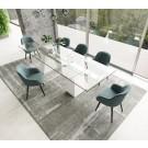 Modrest Latrobe - Modern Extendable Quartz Stone & Glass Dining Table image