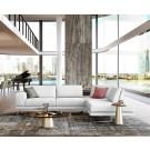 Coronelli Collezioni Mood - Italian White Leather Right Facing Sectional Sofa image